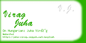 virag juha business card
